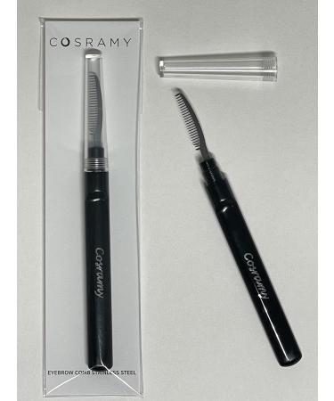 COSRAMY Eyelash Comb Makeup Eyebrow Brush Comb Makeup Eyebrow Brush Comb -Black Picasso Style - Buy Online on GoSupps.com