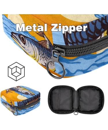 Shop Multicolored Storage Bags for Women's Essentials - Bandages Tampons & More | Portable Bags with Sunset & Beach Waves Design - Buy Online on GoSupps.com