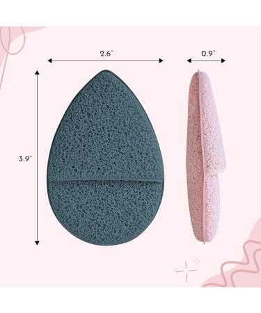 S&T INC. Face Scrubber Exfoliator | Reusable Makeup Remover Pads | Blue & Pink Facial Sponges | 2-Pack for Effective Face Wash - Buy Online on GoSupps.com