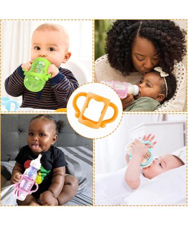 6 Pack Dr. Brown Multicolor Silicone Baby Bottle Handles - Easy Grip Holders for Babies - BPA-Free - Buy Online on GoSupps.com