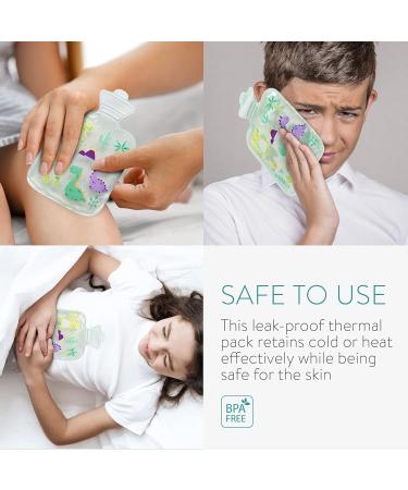 Navari Children's Cooling Pillows - 2x Dinosaur Thermal Cushions | Warm & Cool Gel Pillow Compress | Perfect Gel Cooling Pads for Kids - Buy Online on GoSupps.com
