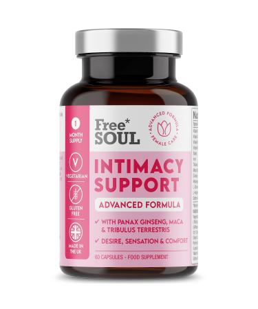 Intimacy Support for Women - A Natural Booster Supplement of Tribulus Terrestris Ashwagandha Maca & Ginseng for Intimacy Support - Vegan & Gluten Free - 1 Month Supply - Made in The UK - Free Soul