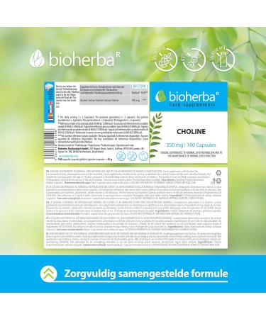 Bioherba R Ltd CHOLINE 350 mg 100 capsules Supplement for Liver Detox and Health Support by BIOHERBA - Buy Online on GoSupps.com