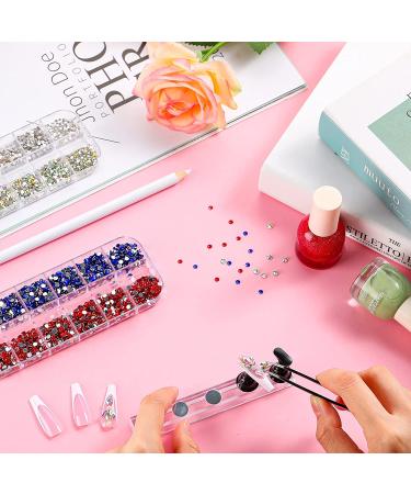 4488 Pcs Nail Art Rhinestones - Crystal Flatback Gems with Tweezers | DIY Decoration for Nails, Clothes, Shoes & Bags - Buy Online on GoSupps.com
