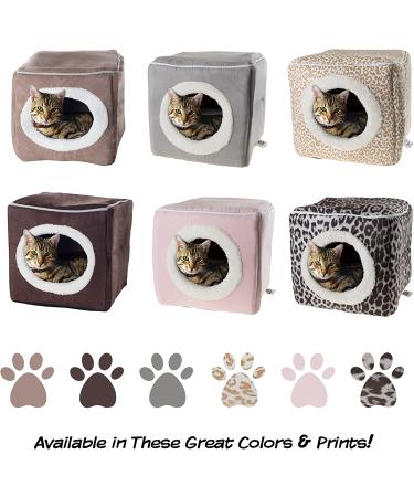 Petmaker Cat House Collection - Indoor Bed with Removable Foam Cushion - Dark Brown Cat Cave for Small Animals - Buy Online on GoSupps.com