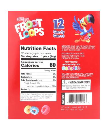 Buy Galerie Kellogg's Froot Loops Candy Canes - International Shipping Available - Buy Online on GoSupps.com