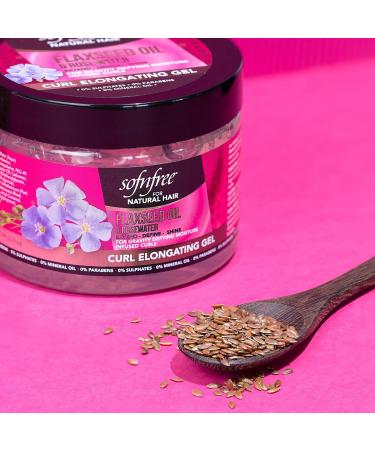 Sofn Free Curl Elongating Gel with Flaxseed Oil & Rosewater - Moisturizing Natural Curl & Wave Treatment - 11 Fl Oz - Buy Online on GoSupps.com