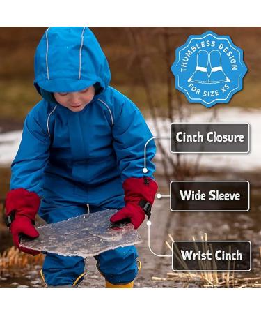 JAN & JUL Mittens for Baby Toddler Kids, Waterproof Winter Gloves for Boys 2-4 YEARS - Buy Online on GoSupps.com