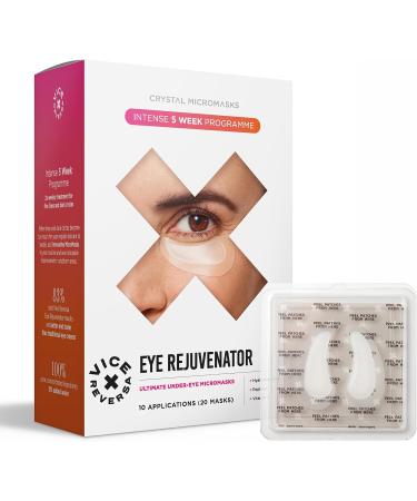 Vice Reversa Eye Rejuvenator - Under Eye Patches with Hyaluronic Acid - Hydrate & Brighten with MicroCrystal Skincare (10 Pairs) (Pack of 1)