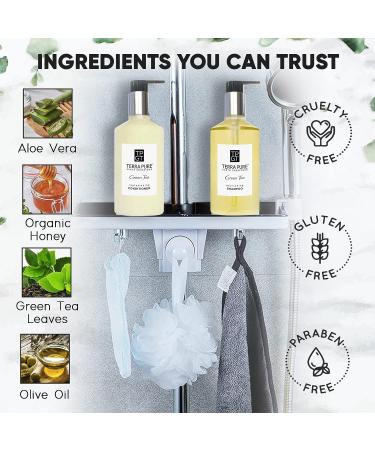 Terra Pure Green Tea Amenities Set - 10.14 oz. Shampoo, Conditioner, Hand/Body Wash, Lotion - 4 Pack - Buy Online on GoSupps.com