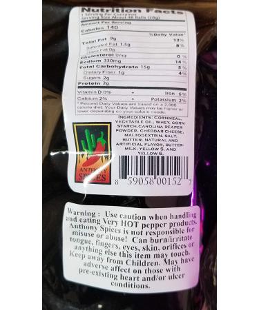 Anthony Spices Carolina Reaper Cheese Balls - World's Hottest Balls - Buy Online on GoSupps.com