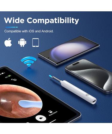 Wireless Ear Wax Removal Tool with Camera 1080P HD Otoscope Ear Cleaner for iOS & Android Intelligent Visual Ear Picker with 6 LED Lights - Buy Online on GoSupps.com