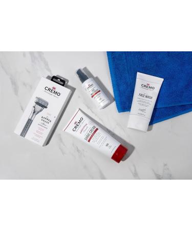 CREMO Men's Skin Care Gift Set - Face Wash, Razor, Shave Cream, Moisturizer & Beard Brush - Buy Online on GoSupps.com