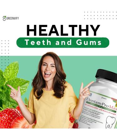 GREENVIFY DentamPro Max for Gums and Teeth Health & Fresh Breath - 40 Billion CFU Advanced Oral Probiotics for Mouth Bad Breath Capsule Supplement (1) - Buy Online on GoSupps.com