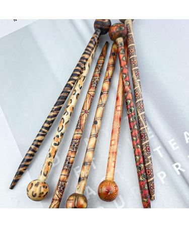 24 Pcs Boho Vintage Wood Hair Sticks - Retro Hair Chopsticks Decorative Hair Forks for Long Hair Women - Buy Online on GoSupps.com