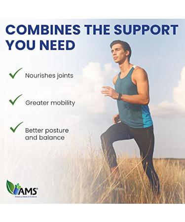 Osteo Joint & Power Supplement - America Medic & Science | 74 Caplets for Joint Health Metabolism & Cartilage Support with Boswellia MSM Collagen & Ginseng - Buy Online on GoSupps.com