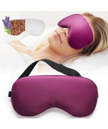 YFONG Eye Mask for Dry Eyes, Moist Heated Microwave Activated Warm Compress Weighted Eye Masks for Pink Eyes, Relieves Eye Fatigue Stye Dark Circles MGD Sinus Pain Migraine Purple