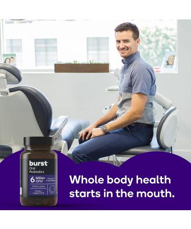 BURST Oral Probiotic for Adults - Chewable Dental Probiotics for Bad Breath & Immune Support - Mint Flavor (45 Count) - Buy Online on GoSupps.com