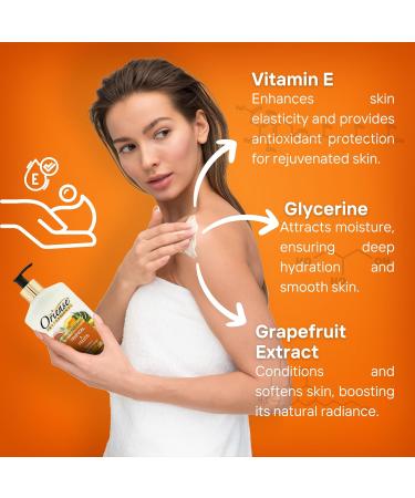 Tropical Fruits Body Lotion with Grapefruit Extract | Quick Absorb Hydration | Vitamin E & Glycerine | 16.9 fl oz - Buy Online on GoSupps.com