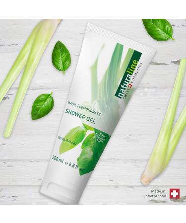 Buy Naturaline Shower Gel with Organic Lemongrass & Basil Extracts - Refreshing 6.8 fl. oz | International Shipping Available - Buy Online on GoSupps.com