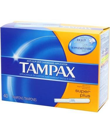 Anti-Slip Grip Cardboard Applicator Super Plus Tampons - 2 Packs of 40 Count - Buy Online on GoSupps.com