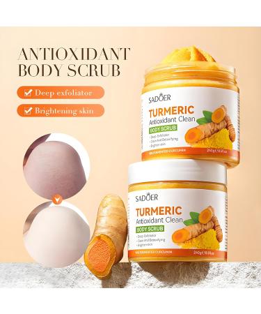 Turmeric Deep Cleansing Scrub - Moisturizing Body Exfoliator (8.5 fl. oz) | Shop Internationally - Buy Online on GoSupps.com
