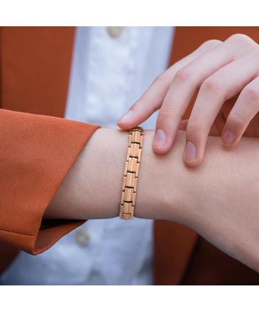 Magnetrx Ultrastarkes Titan Magnet Arm Band for Women | Magnetic Bracelets in Rose Gold | Size Determination Tools Included - Buy Online on GoSupps.com