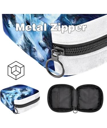 GIAPB Sanitary Napkin Storage Bag - Period Tampon Makeup Pad Pouch, Wolfs Art Pattern, Color 4162 - Buy Online on GoSupps.com