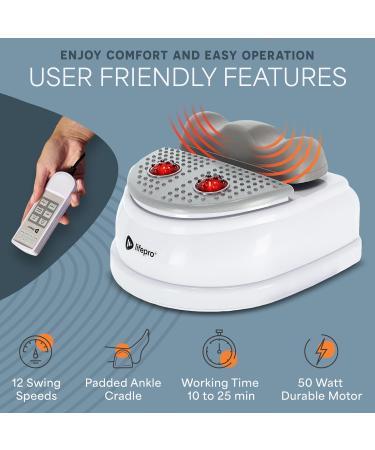Lifepro Chi Machine - MediRipple Lymphatic Massager with Red Light Therapy 12-Speed Swing Exercise Machine for Passive Aerobic Fitness Blood Circulation Stress Relief & Recover - Buy Online on GoSupps.com