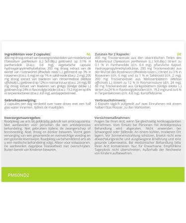 Headache formula * 440 mg / 60 capsules * 100% plant-based with titrated plant extracts * Brain Emotional balance. - Buy Online on GoSupps.com