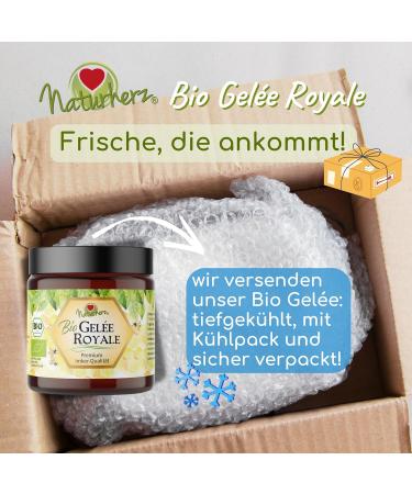  Naturherz Royal Organic Jelly | Premium Beekeeping Grade Fresh Jelly | No Additives | Original Natural Heart (3 x 100g) - Buy Online on GoSupps.com