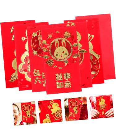 CAXUSD 30pcs Rabbit Year New Year Red Envelope New Year Red Envelopes Chinese Hong Bao Hong Bao for Kids Lai See Asian Decor Traditional Money Packets Lunar Calendar Child Paper Wallet As Shown 17x9cm - Buy Online on GoSupps.com