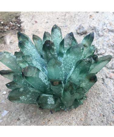 Crystal Hole Home Decoration Natural Quartz Crystal Green Ghost Cluster Specimen Home Decor Stones Crystal Hole (Size : 500-600g) - Buy Online on GoSupps.com