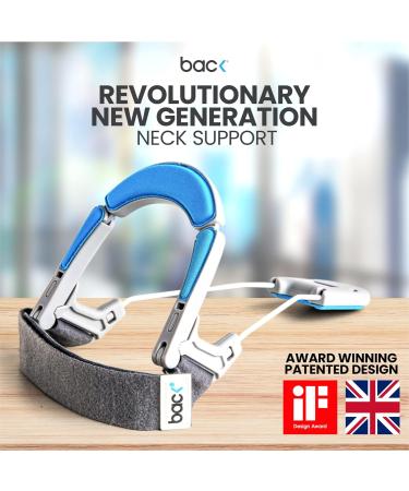 Revolutionary Auto-Adjustable Neck Support Brace for Neck Pain - Lightweight and Discreet Cervical Collar (Blue Universal Size) - Buy Online on GoSupps.com
