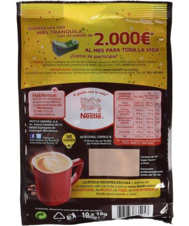  Nescafe NESCAF 3 in 1 coffee bag 9 packs of 10 x 18g total 1.6kg - Buy Online on GoSupps.com