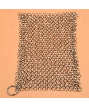 Luejnbogty Cast Iron Cleaner -Premium 316 Stainless Steel Chainmail Scrubber 8x6 Inch - Buy Online on GoSupps.com