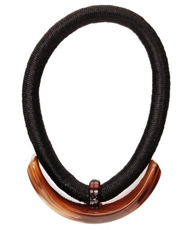 France Luxe Rectangle Ponytail Holder in Caramel Horn - Chic Hair Accessory - Buy Online on GoSupps.com