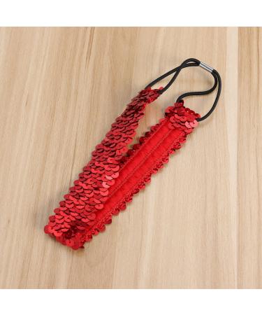 Lurrose 6pcs Glitter Hairbands | Sequin Headbands for Women & Girls | Elastic Hair Accessories | Random Colors | International Shipping - Buy Online on GoSupps.com
