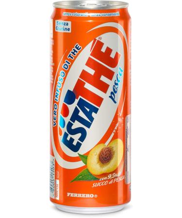  Estath Estath Peach - The Cold with Real Infusion of Tea Leaves and Peach Juice Gluten Free Drink 24 Cans of 330 ml - Buy Online on GoSupps.com