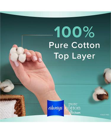 Always Pure Cotton Flexfoam Pads Size 4 Overnight Absorbency with Wings - 20 Count x 3 Packs - Buy Online on GoSupps.com