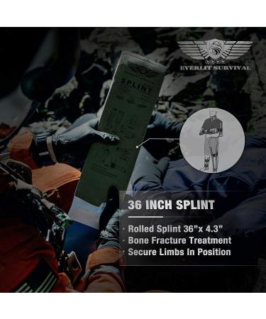 EVERLIT Survival 36 Inch Splint - Lightweight Waterproof Tactical Field Splint for Bone Fracture Treatment - Buy Online on GoSupps.com
