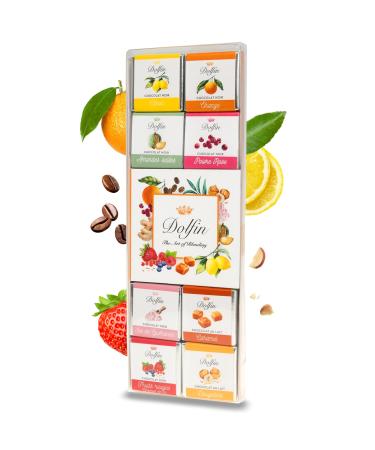 Dolfin Selected chocolate panache - 24 squares - 12 delicious flavors - gourmet chocolate sweets - gifts for birthday anniversary Valentine's Day Christmas 24 Panach  - Buy Online on GoSupps.com