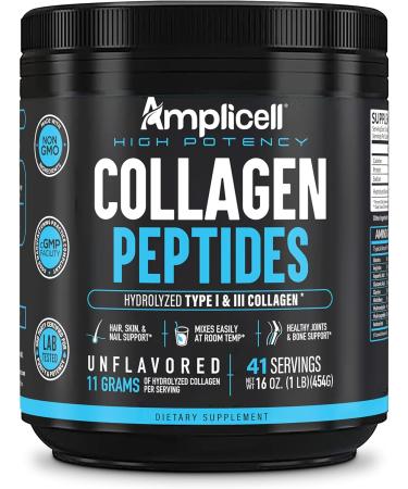 Multi Collagen Peptides Powder Hydrolyzed Type I & III Grass-Fed Bovine Collagen Unflavored Protein for Hair Skin Nails Joints & Mobility Keto Paleo 41 Servings Unflavored Powder 15.9 Ounce (Pack of 1) - Buy Online on GoSupps.com