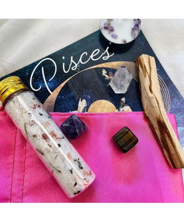 Pisces Gift Set - Healing Crystals, Smudge Stick, Crystal Candle, Palo Santo, Bath Salt, Zodiac Card | MAMA WUNDERBAR - Buy Online on GoSupps.com