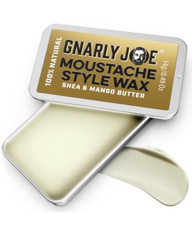 Gnarly Joe Cire moustache 14 g Format de poche Cire moustache 100 % naturelle forte tenue pour homme Style et conditionnement 2 en 1 avec cire d'abeille beurre de mangue et huile
