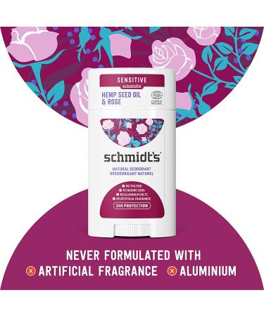 Schmidt's Natural Deodorant Rose + Black Pepper 3.25 oz - Sensitive Skin Formula - Buy Online on GoSupps.com