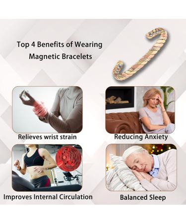 Buy 16.5 cm Three-Color Braided Copper Bracelets for Women - Pain Relief & Healing Magnetic Jewelry Gift - Buy Online on GoSupps.com