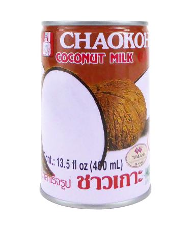 Chaokoh Coconut Milk Unsweetened 6 Pack - Premium, Canned Coconut Milk from Thailand, Lactose Free, Non Dairy Vegan Milk - for Curries, Drinks, Desserts, & More (13.5 oz per Can)