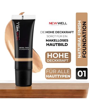 Newwell Matt Foundation - Long-Lasting High Opacity Light Texture SPF30 Water-Repellent Flawless Finish (30ml) - International Shipping Available - Buy Online on GoSupps.com