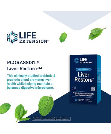 Life Extension FLORASSIST Liver Restore - 60 Capsules for Gut & Liver Health - Buy Online on GoSupps.com